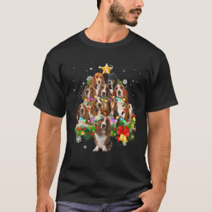 Basset Hound Weihnachtsbaum X-Mas Dekorationen Fun T-Shirt