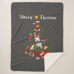 Basset Hound Weihnachtsbaum Xmas Hund Lover Sherpadecke