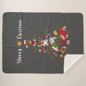 Basset Hound Weihnachtsbaum Xmas Hund Lover Sherpadecke (Vorderseite (Horizontal))