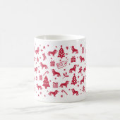 Basset Hound Weihnachtsdesign Kaffeetasse (Mittel)