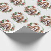Basset Hound Weihnachtsfeiertag Festliche Jungfrau Geschenkpapier (Ecke)
