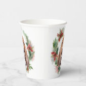 Basset Hound Weihnachtsfeiertag Festliche Jungfrau Pappbecher (Rechts)