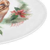 Basset Hound Weihnachtsfeiertag Festliche Jungfrau Schneidebrett (Ecke)