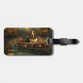 Basset Hound Weihnachtsfest Reise Gepäckanhänger (Rückseite horizontal)