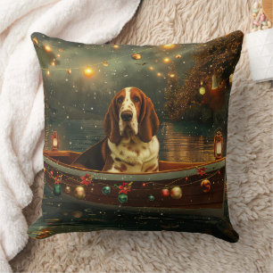 Basset Hound Weihnachtsfest Reise Kissen