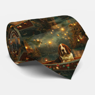 Basset Hound Weihnachtsfest Reise Krawatte