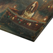 Basset Hound Weihnachtsfest Reise Schneidebrett (Ecke)