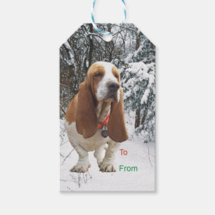 Basset Hound-Weihnachtsgeschenk-Umbauten Geschenkanhänger