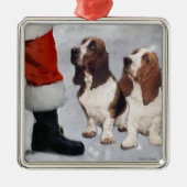 Basset Hound Weihnachtsgeschenke Ornament (Vorne)