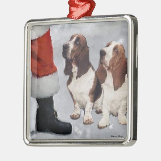 Basset Hound Weihnachtsgeschenke Ornament (Links)