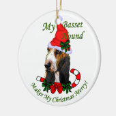 Basset Hound Weihnachtsgeschenke Ornament (Links)