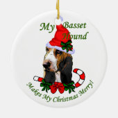Basset Hound Weihnachtsgeschenke Ornament (Hinten)