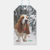 Basset Hound Weihnachtsgeschenke Tags Geschenkanhänger (Rückseite)