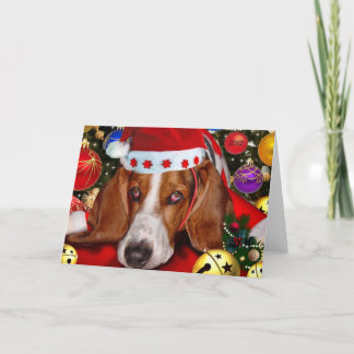 Basset Hound Weihnachtskarte Feiertagskarte