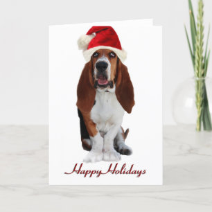 Basset Hound Weihnachtskarte Feiertagskarte