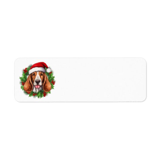 Basset Hound Weihnachtskranz (Vorne)