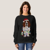 Basset Hound Weihnachtslicht Weihnachtslicht Weihn Sweatshirt (Vorne ganz)