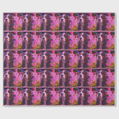 Basset Hound Welpe Fantasy Blume Hund Geschenkpapier (Flach)