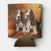 Basset Hound Welpe Herbst Delight Pumpen Dosenkühler (Vorderseite)