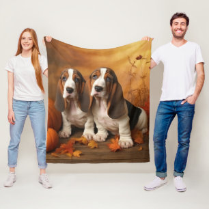 Basset Hound Welpe Herbst Delight Pumpen Fleecedecke