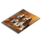 Basset Hound Welpe Herbst Delight Pumpen Notizblock (Linke Seite)