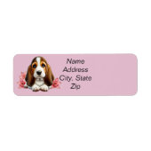 Basset Hound Welpe mit Blume (Vorne)