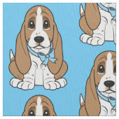 Basset Hound-Welpe Stoff (Nahaufnahme)