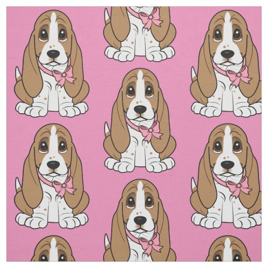 Basset Hound-Welpe Stoff (Muster)