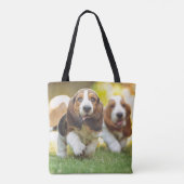 Basset Hound-Welpen-Laufen Tasche (Rückseite)