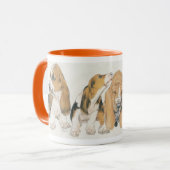 Basset Hound Welpen Tasse (Vorderseite Links)