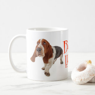 Basset Hound Welpenhund Rote Liebe Kaffeetasse