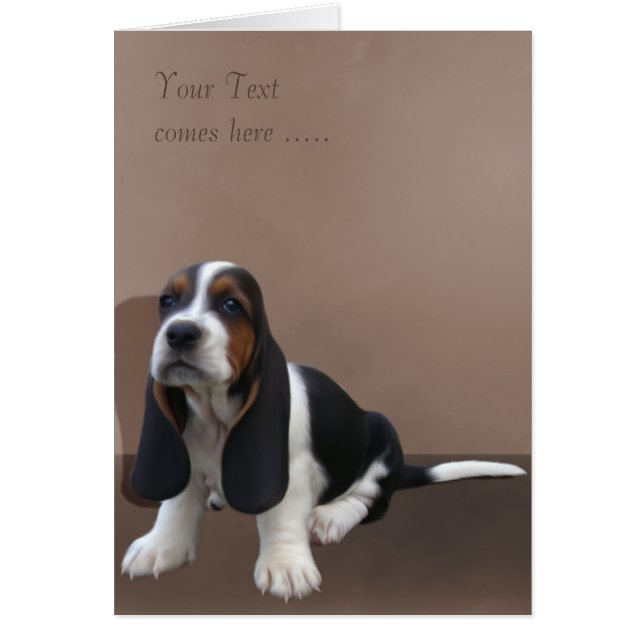 Basset-Hound-Welpenkarte (Vorne)
