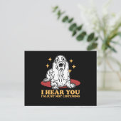 Basset-Hound wird nicht angezeigt | Dog Basset Hou Postkarte (Stehend Vorderseite)