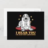 Basset-Hound wird nicht angezeigt | Dog Basset Hou Postkarte (Vorne/Hinten)