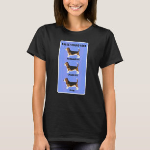 Basset Hound Yoga Dummer Besitzer Witz Plank Übung T-Shirt