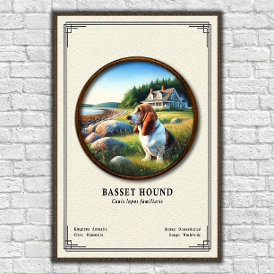 Basset Hound Zoologie-Serie Poster