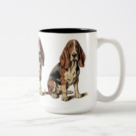 Basset Hound Zweifarbige Tasse