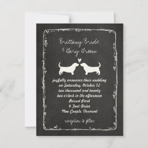 Basset Hounds Hochzeitsankündigung Einladung