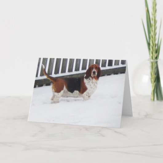 "Basset Hounds in the Wild" series greeting card Karte (Vorderseite)