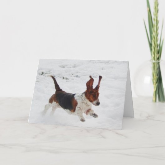 "Basset Hounds in the Wild" series note cards Karte (Vorderseite)