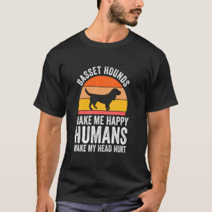 Basset Hounds machen mich glücklich Menschen bring T-Shirt