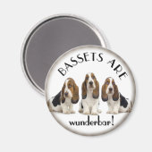 Basset Hounds Magnet (Vorderseite/Rückseite)