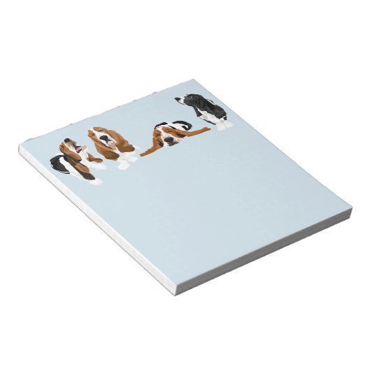 Basset Hounds Notizblock (angewinkelt)
