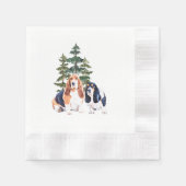 Basset Hounds Serviette (Vorderseite)