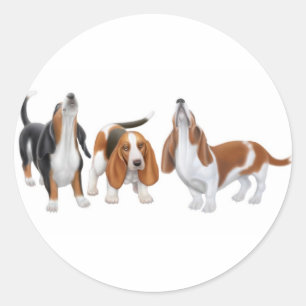 Basset Hounds Sticker