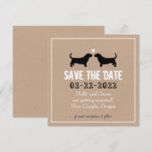 Basset Hounds Wedding Save the Date (Vorne/Hinten)