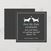 Basset Hounds Wedding Save the Date (Vorne/Hinten)