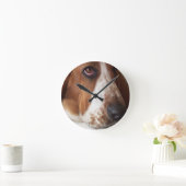 Basset-Hund-7 Runde Wanduhr (Zuhause)