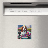 Basset Hund auf einem Paddle: Ein Landschaftliches Magnet (In Situ (Geschirrspüler))