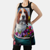 Basset Hund auf einem Paddle: Ein Landschaftliches Schürze (InSitu)